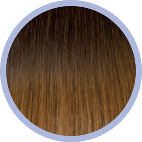 Flat Ring-On Ombre 50 cm 6/27 Chocolate Brown/Medium Golden Brown