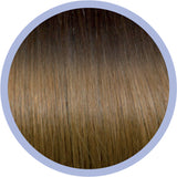 Flat Ring-On Ombre 50 cm 4/14 Dark Chestnut Brown/Blonde