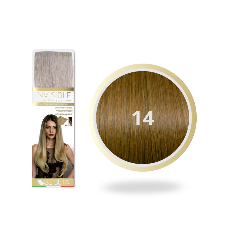 Seiseta Invisible Clip-on 14/Blond