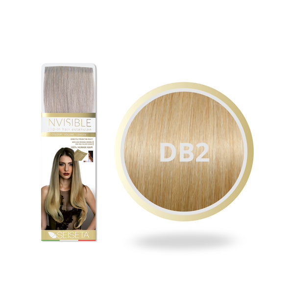 Seiseta Invisible Clip-In DB2/Helles Goldblond