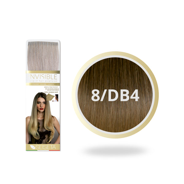 Seiseta Ombre Invisible Clip-In 8/DB4 Braun/Gold